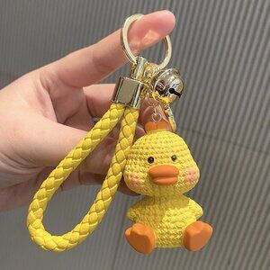 Wholesale of exquisite little yellow duck yarn animal trendy dolls for bags, key